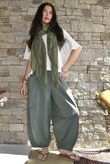 Inga Stretch Poplin Cotton Barrel Pant Khaki
